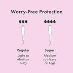 Rael Tampons, Compact Applicator Tampon Made with Organic Cotton, Multipack, Regular and Super Absorbency, BPA-Free, Chlorine-Free, Leak Locker Technology (36 Count, Bundle)