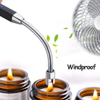 GRILLMATIC Windproof, Rechargeable, Flexible Neck, Lithium Ion, Electronic, Butane Free, Flameless, USB Grill Lighter