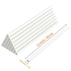 FurRain White Plastic Cake Dowel Rods for Tiered Cake Construction and Stacking Supporting Cake Round Dowels Straws with 0.4 Inch Diameter (12 Inch)