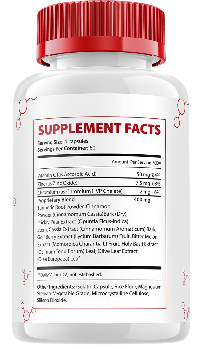 Gluco Maxum Capsules - Gluco Max Advanced Supplement, All Natural Formula to Maintain Healthy Levels, Maximum Strength Formula, GlycoMaxum Capsule Reviews (3 Pack - 180 Capsules)