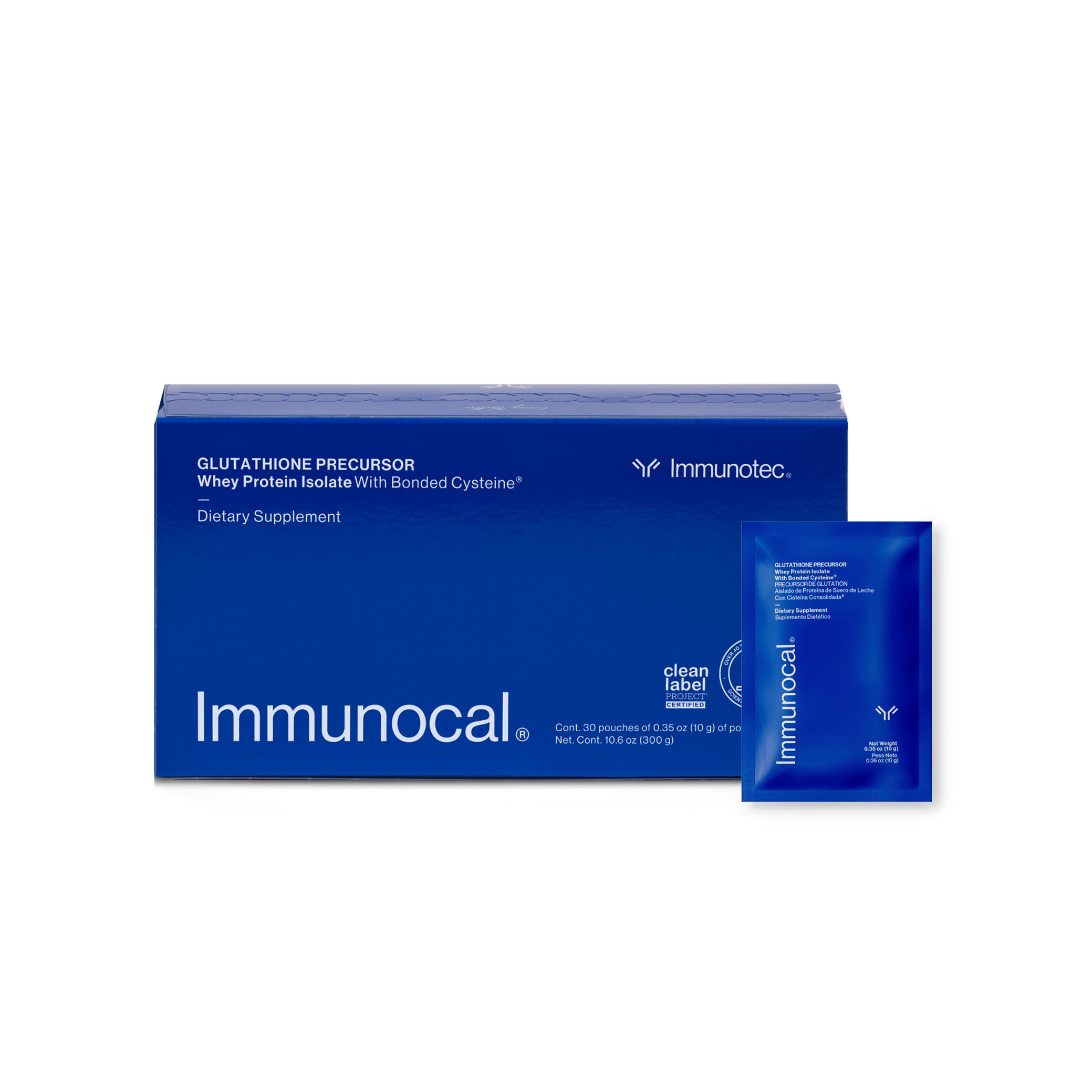 Immunocal Glutathione Precursor – Whey Protein Isolate, Immune Support, Master Antioxidant, Detox Cleanse + Brain Health | Fat-Free, Sugar-Free, Lactose-Intolerant Friendly | 30 Servings
