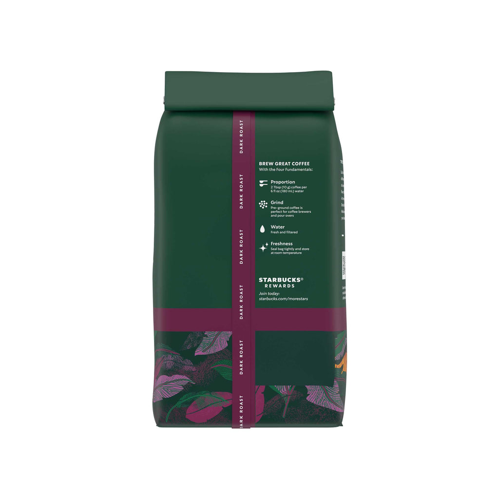 Starbucks Ground Coffee Sumatra Dark Roast, 18 oz Bag
