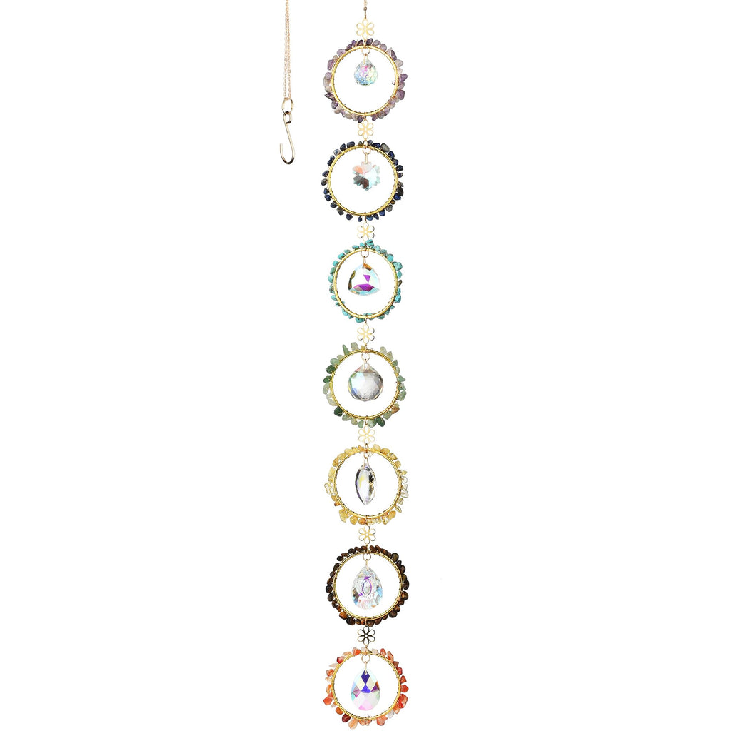Healing Crystal Energy Wind Chime, 7 Chakra Sun Catcher, Meditation Home Decoration, Gem Wall Decoration, Birthday Gift, Healing Crystal Energy Sunlight Catcher