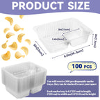 zandfelo 100 Pcs 12oz 6.5''x5'' Plastic Nacho Trays