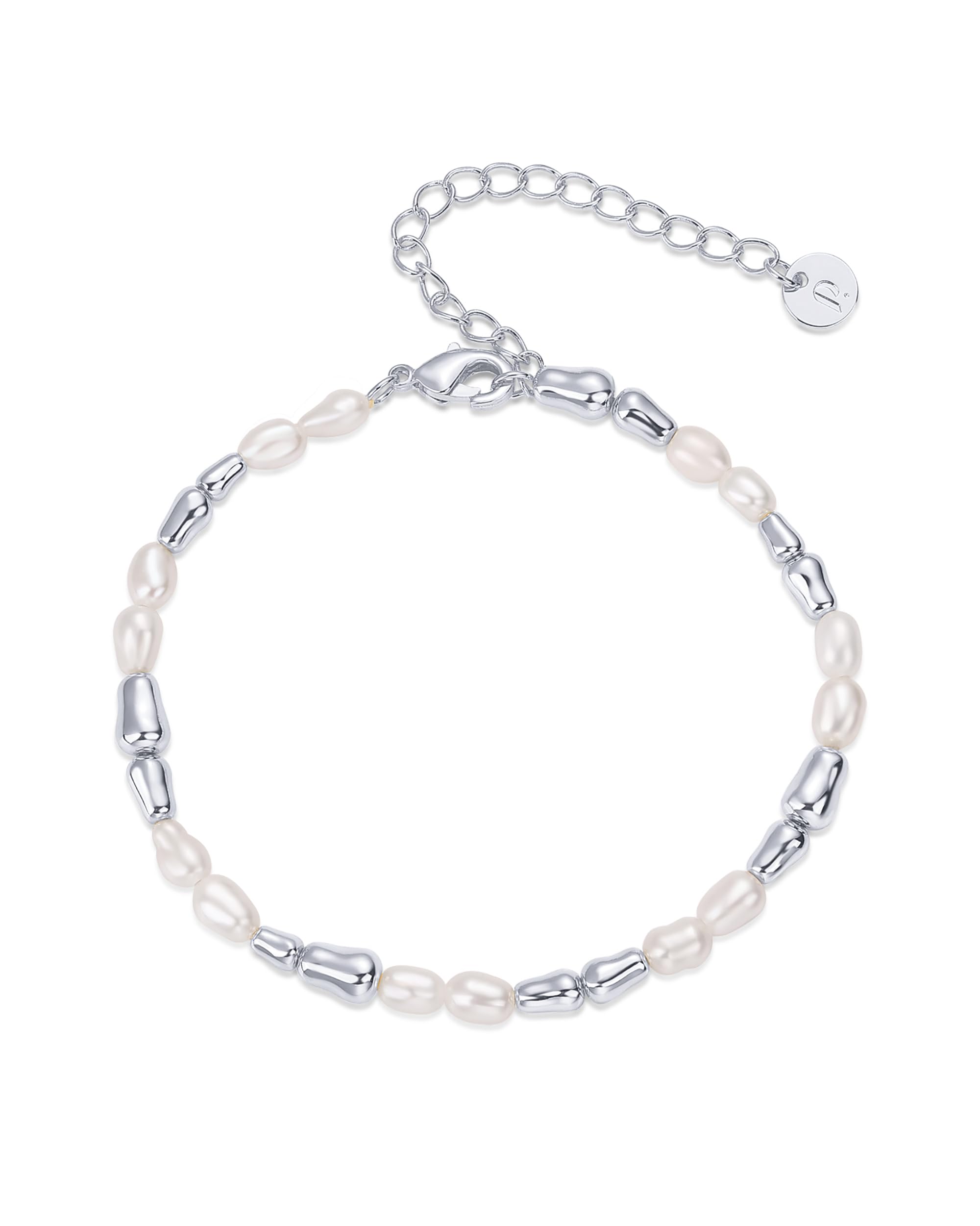 PAVOI Beaded Bracelet, 18K Gold Plated, Yellow Gold, Pearl
