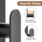 pickpiff Adhesive Towel Hooks for Bathroom: 20LB Extra Strong Wall Hanger for Shower Kitchen RV Dorm Apartment, Black 4 Pack