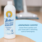Nellie's Floor Care – Plant-Based Floor Cleaner for Hardwood, Tile, Ceramic, and More – Effectively Lifts Dirt and Odors – Fresh Lemongrass Scent (25 fl oz) - Made in Canada