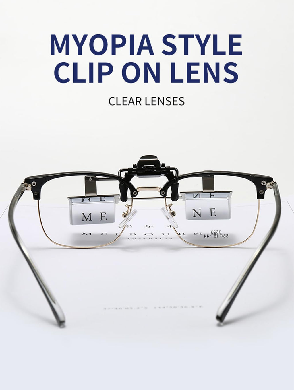 BywoBywo New Lazy Glasses 90 Degree for Lying Down Reading or Watching TV,Clip Glasses No Frame Arm Knitting Up Neck Relax, Prism Glasses for Looking Up Playing Mobile