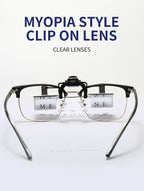 BywoBywo New Lazy Glasses 90 Degree for Lying Down Reading or Watching TV,Clip Glasses No Frame Arm Knitting Up Neck Relax, Prism Glasses for Looking Up Playing Mobile