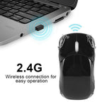 ASHATA 2.4G Wireless Mouse Car Mouse with USB Reciver 1600DPI Optical Mouse for PC Computer Laptop Tablet, High Precision Cute Mouse for Win XP/Vista/Win7/ME/2000/for Mac OS (Black)
