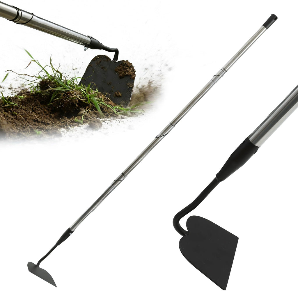 Garden Hoe Tool, 65 Inches Stainless Steel Long Handle Hoe Garden Tool, Garden Hoe for Weeding with 7-inch Wide Welded Blade, Garden Hoes for Weeding, Cultivating, Digging, Loosening, and Planting
