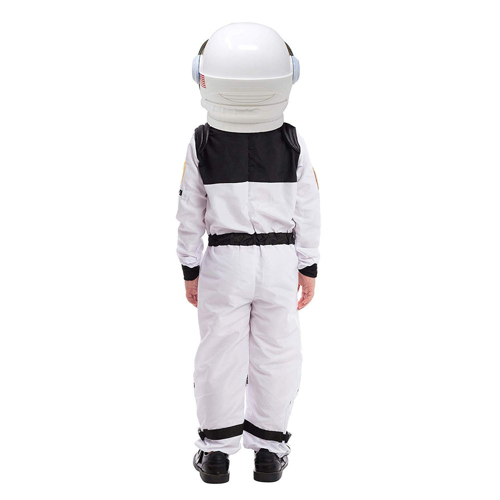 Spooktacular Creations White Astronaut Costume with Helmet, Space Suit for Toddler with Movable Visor, Kids Astronaut Halloween Costume for Cosplay, Party Favor Supplies (3T, 3-4 yrs)