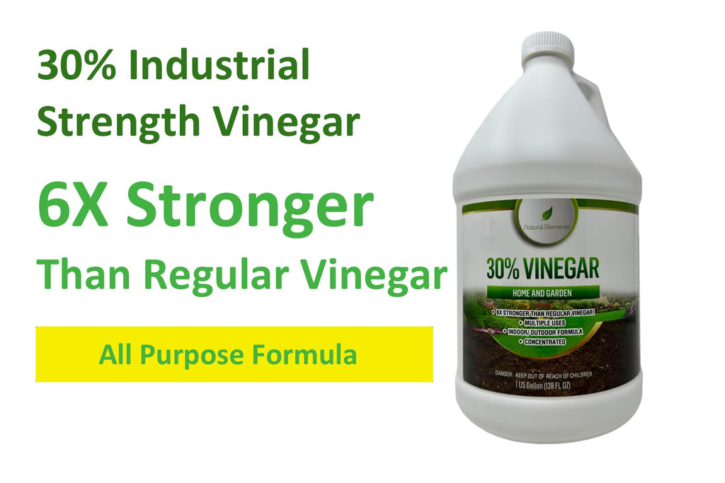 Natural Elements 30% Vinegar | Home & Garden | 6X Cleaning Power | Multiple Uses | 1 Gallon (Pack of 2)