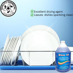 Quality Chemical Rinse All/Commercial Industrial Grade Rinse Aid/Dishwasher Rinse Aid Liquid, heat and cool dry Finish/Rinse Agent Dishwasher/Leave Dishes Spotless 128 oz (Pack of 4)