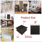 Yelanon Non Slip Furniture Pads -18pcs 3" Grippers Hardwood Floors, Non Skid for Furniture Legs,Self Adhesive Rubber Furniture Feet, Anti Slide Furniture Floors Protectors for Keep Couch Stoppers