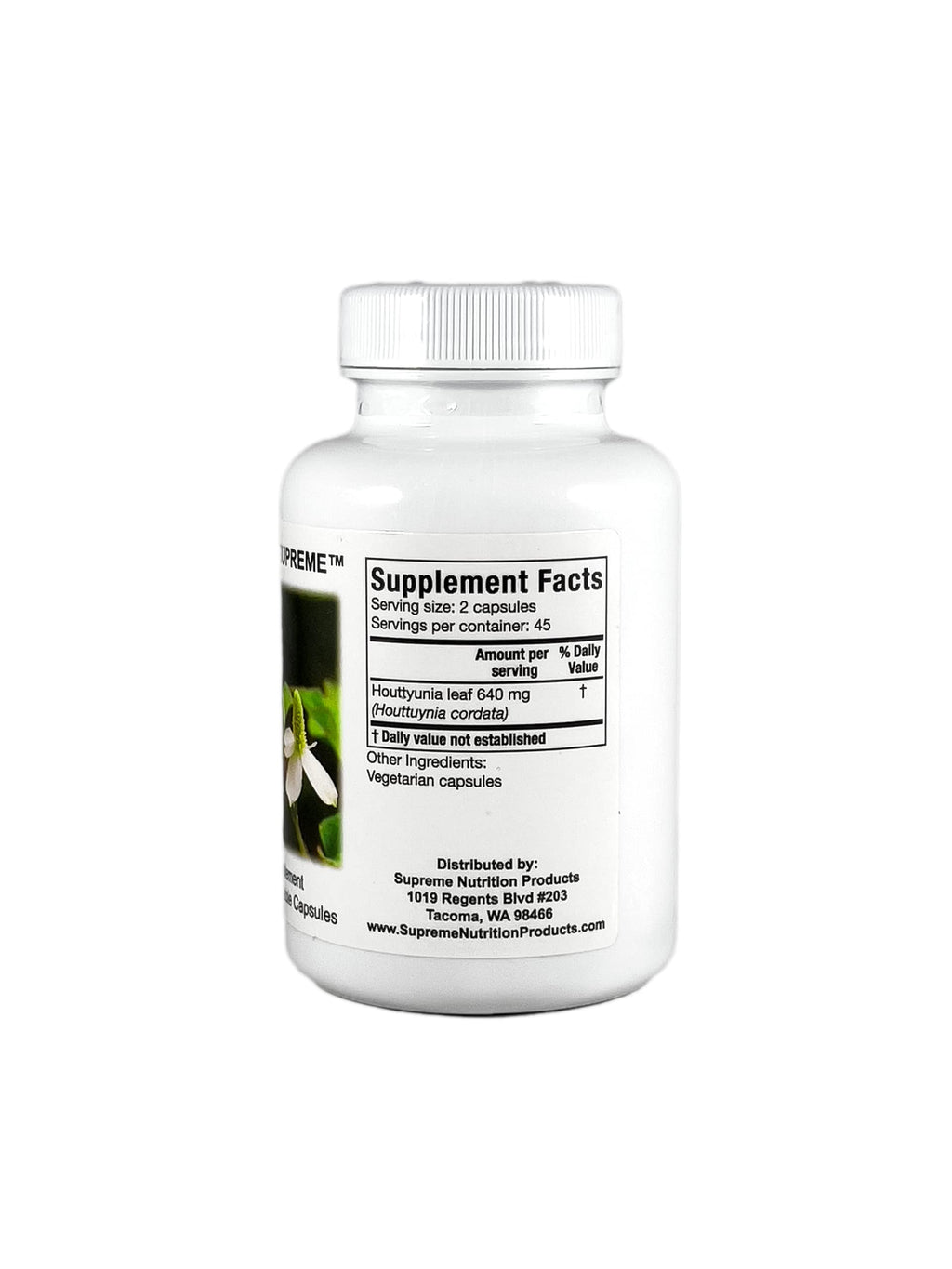 Supreme Nutrition Houttuynia Supreme, 90 Pure Herb Vegetarian Capsules