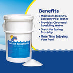 In The Swim Shock and Chlorine Bundle for Sanitizing Swimming Pools – Includes 50 Pound Bucket of 68% Cal-Hypo Pool Shock and 50 Pound Bucket of 3 Inch Stabilized Chlorine Tablets
