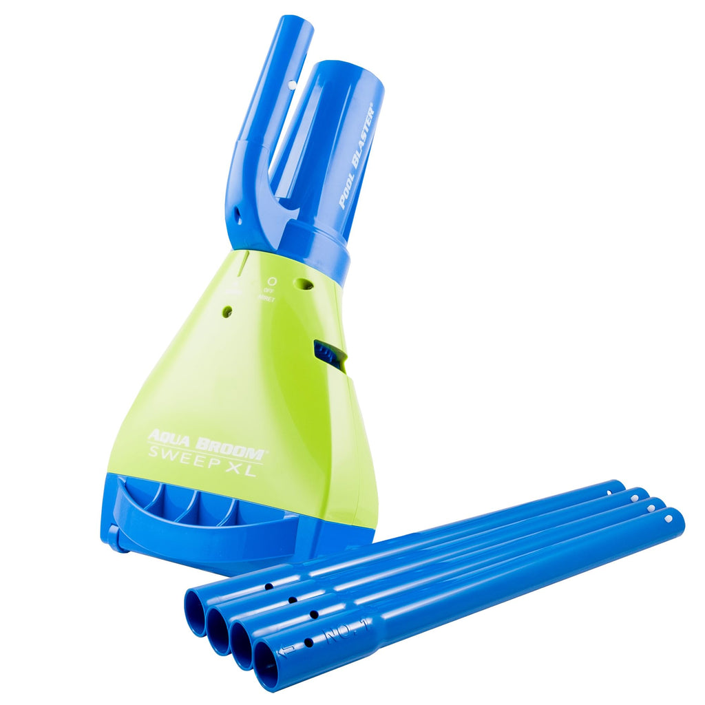 POOL BLASTER Aqua Broom Sweep XL Cordless Rechargeable Pool Vacuum for Hot Tub, Spa & Spot Cleaning in Above Ground & Inground Pools, 40 Min Run Time, Pole Set, Battery-Powered Hot Tub Vacuum Spa Vac