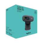 Logitech C270 720p Webcam Plug-and-Play Wide Screen Video Calling - Black