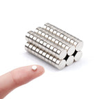 Deryun 100pcs Mini Magnets, Small Round Disc Magnets for Crafts, Card Making, Craft Projects, Model Making, Warhammer 40k, D&D, Miniature War Gaming, 4x2mm Silver Steel Finish