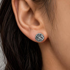 Amy & Annette Sterling Silver Stud Earrings for Women - Post Earrings for Women, 925 Sterling Silver Earrings
