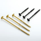 BNUOK Lag Screws #14 x 2-1/2 Inch, (2.5lb, 116pcs) Heavy Duty Construction Structural Exterior Wood Timber Screws, Torx Drive Washer Head Rust Resistant Golden Epoxy Coated, with T30 Star Bit