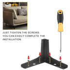 AODIOU Furniture Legs Metal Feet: Cabinet Legs 4 Inch Triangle Feet Replacement Dresser Legs Set of 4