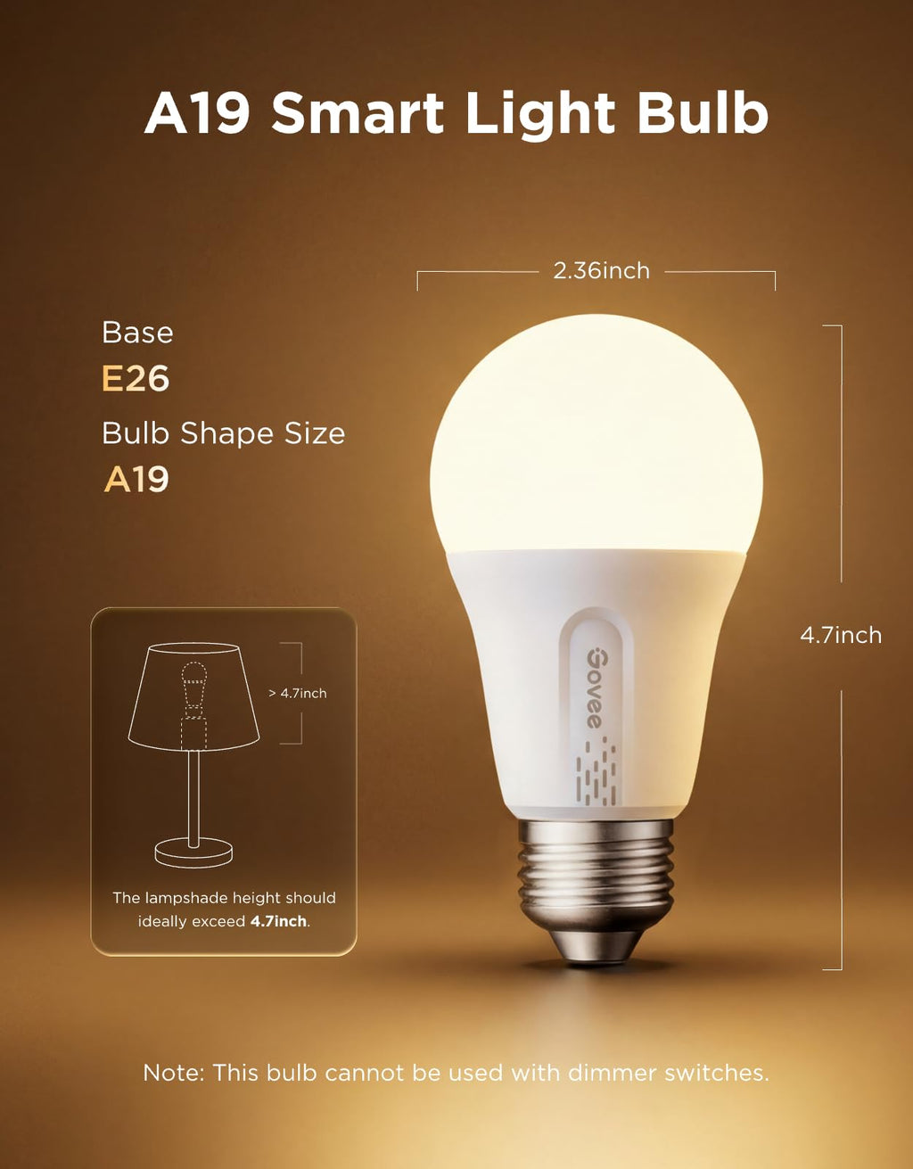 Govee LED Smart Light Bulbs, 1000LM Color Changing Light Bulb, Wi-Fi & Bluetooth Light Bulbs, Work with Alexa and Google Assistant, Dimmable RGBWW A19 75W Equivalent Smart Bulbs, 1 Pack