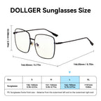 Dollger Blue Light Blocking Glasses women Anti Glare UV Filter Computer Gaming Glasses Retro matal square Eyeglasses Frame BLACK And Gold