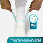 Med Spec ASO Ankle Stabilizer (XX-Small, White) – Lace Up Ankle Brace for Ankle Sprain and Instability, Orthopedic Ankle Support for Men, Women, Adults, Teens and Kids, Sports Injury Recovery, 264009
