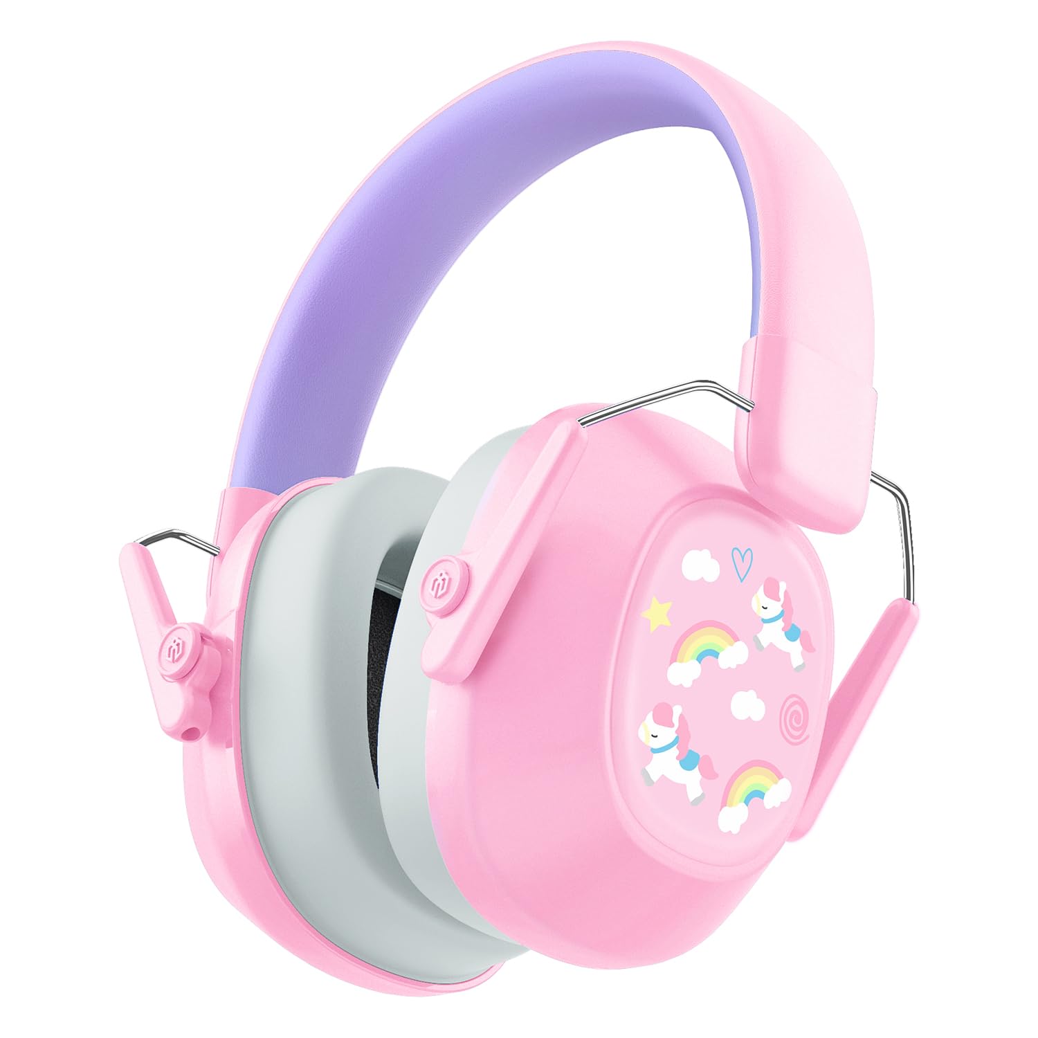 iClever Noise Cancelling Headphones for Kids, SNR 29dB Safety Noise Reduction Ear Muffs for Autism Sensory &Concentration Aid, Ear Hearing Protection for Fireworks/Event/Monster Jam, Rainbow Pony