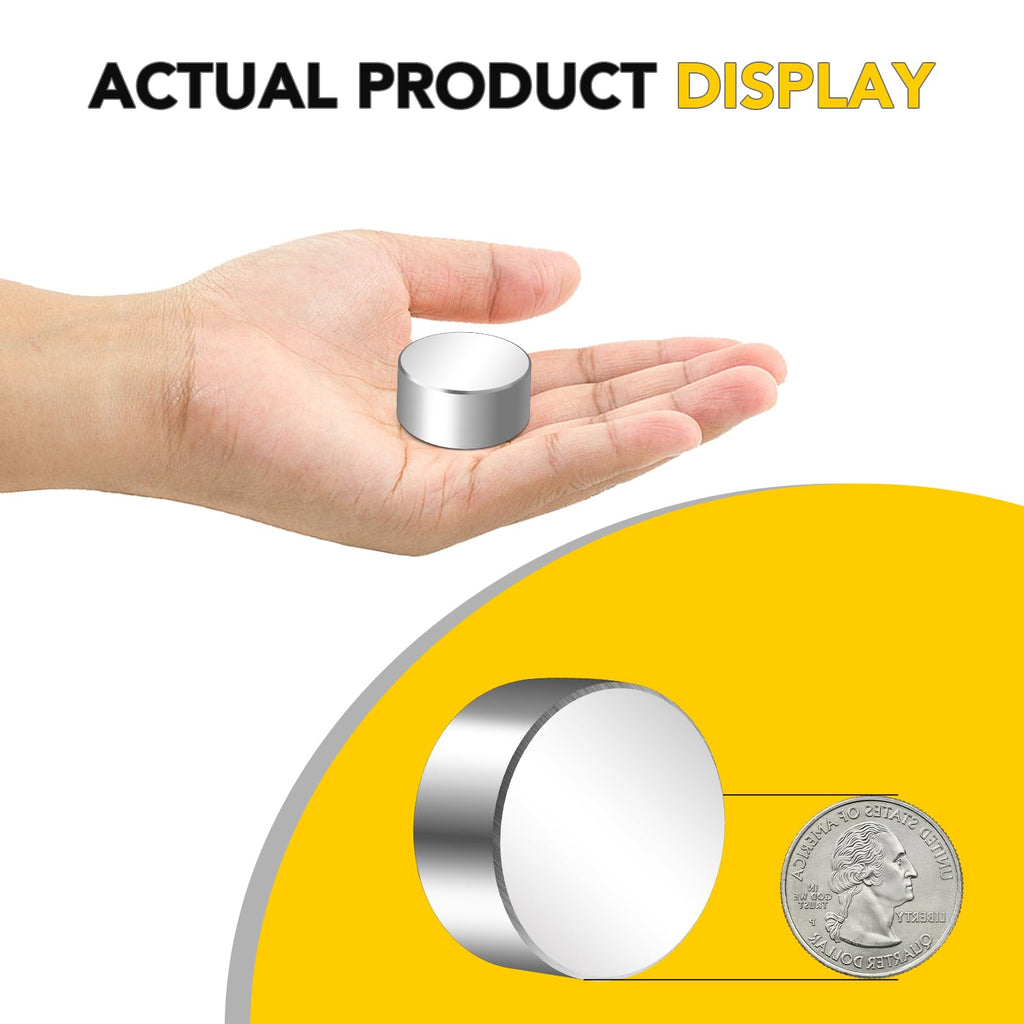 DIYMAG Large Neodymium Magnet, 1.57"x0.79"(40x20mm) 125LBS Strong Magnets Round High Power Rare Earth Magnets Permanent Magnetic Disc 1 Piece
