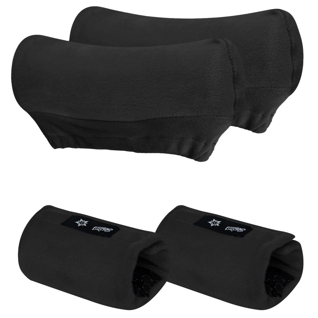 SPRING SEAON Underarm Crutch Pads, Velvet Padded Crutches Covers Non Slip Padding Cushion Crutch Accessories （black）