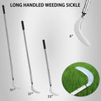 YEELOR Weeding Sickle, 51-Inch Adjustable Long Handle