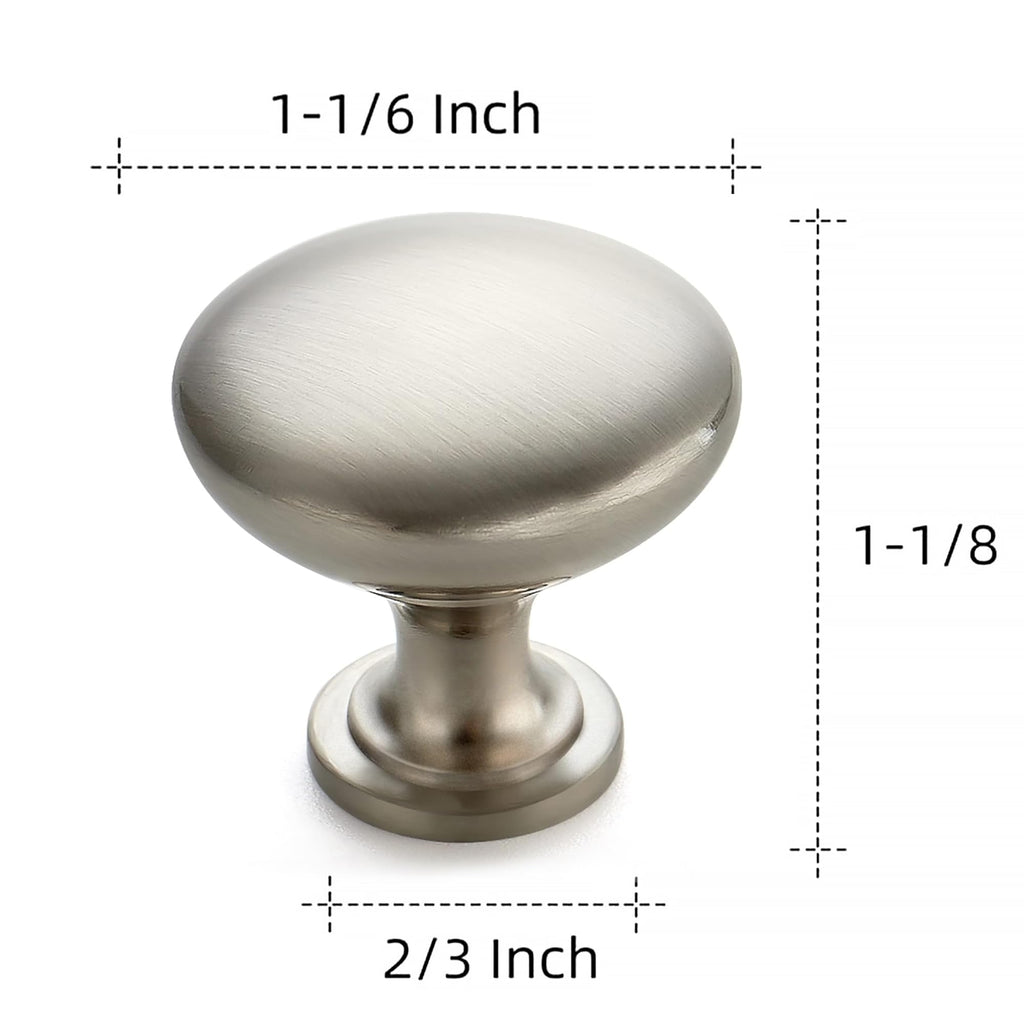 Ravinte 10 Pack Kitchen Cabinet Knobs - Satin Nickel Zinc Brushed Drawer Pulls - Door Handles for Dresser Drawers
