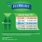 FitRight OptiFit Extra Adult Briefs, Incontinence Diapers with Tabs, Moderate Absorbency, Large, 44 to 56", 80 Count