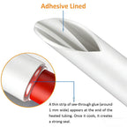 Twippo Heat Shrink Tubing Kit 355pcs - 3:1 Adhesive Lined - Electrical Waterproof Industrial Heat Shrink Terminal Connectors - Marine Grade Wire Connector Shrink Wrap Tube - 3.15" Length - White