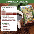 Java Planet Low Acid Coffee, Guatemalan Organic Coffee Beans, Smooth Full Flavored, Single Origin: Whole Bean Medium Roast - Smithsonian Bird Friendly 2-1LB Bags