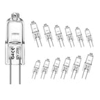 WeshLMPO G4 Bulb,12V 20W Halogen Light Bulbs 2 Pin,G4 Light Bulbs Replacement for Under Cabinet Puck Light,Chandeliers, Accent Lights, Track Lighting (12 Pack)