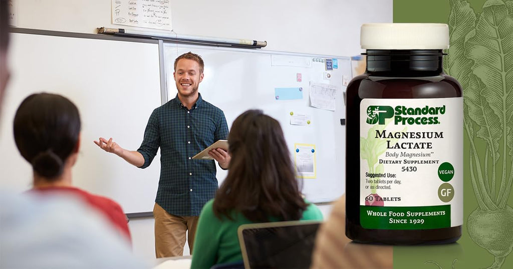 Standard Process Magnesium Lactate - Energy Support Supplement - Aids Healthy Bones & Muscle Relaxation - Helps Maintain Heart Health - Vegan & Gluten-Free - 60 Tablets (30 Servings)