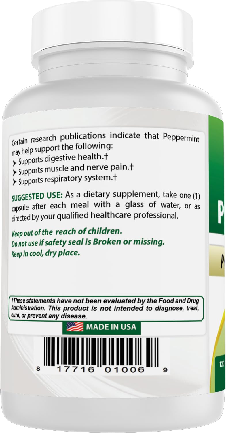 Best Naturals Peppermint Oil 250 mg 120 Capsules (120 Count (Pack of 2))