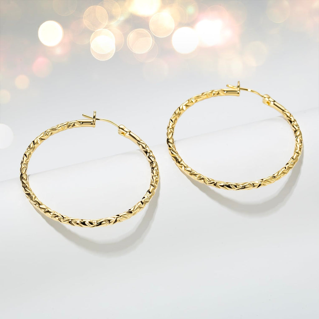 KFERAXSZ Gold Hoop Earrings 14K Gold Hoop Earrings for Women