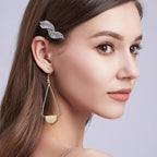 20 Paris Assorted Dangle Earrings Set for Women, Fashion-Celtic Gold Bar Earrings for Teens Girls Cute Filigree Earrings