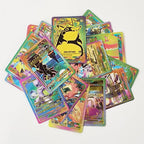 55 PCS Rain Bow Foil Trading Cards – VMAX, GX, EX, GMAX Styles – No Duplicates – Colorful Battle Card Set – Gift for Kids & Collectors