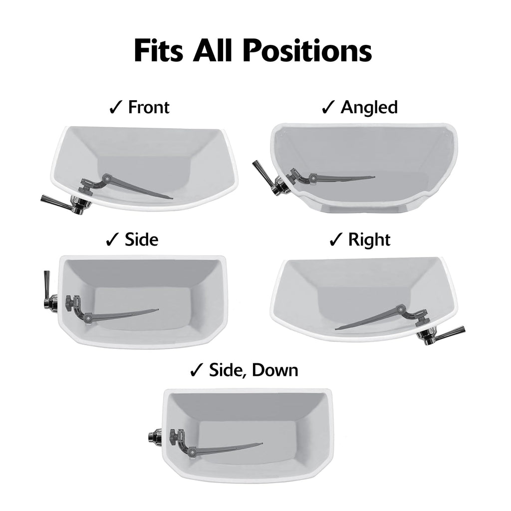 Korky 6054BP StrongARM Tank Lever Universal to Fit Front Angled Side Left and Right Mount Toilets, Chrome, Simple Style