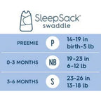 HALO Sleepsack Swaddle, 100% Cotton, Triangle Neutral, Multi, Small