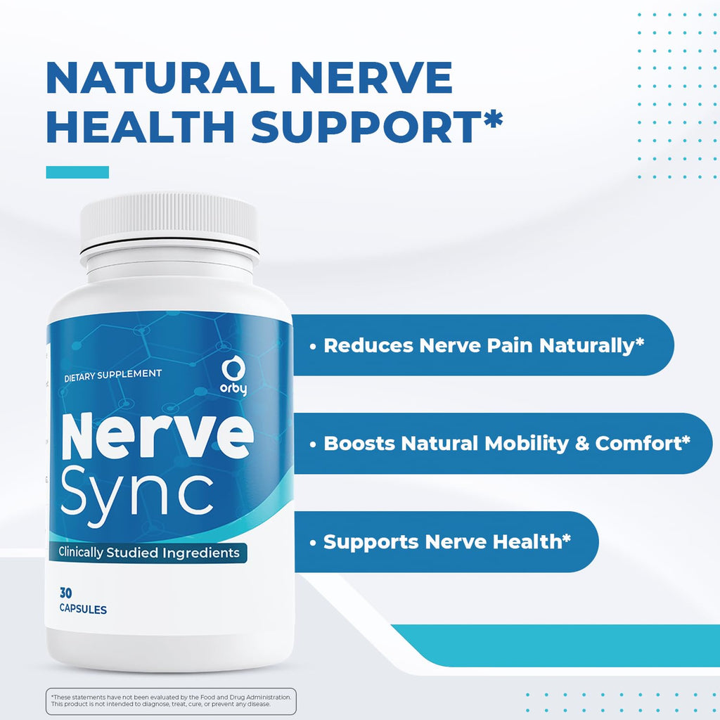 Orby NerveSync – Natural Daily Wellness Supplement with Plant-Based Ingredients – Non-GMO, GMP Certified, Made in USA – 30 Capsules, 2-Month Supply