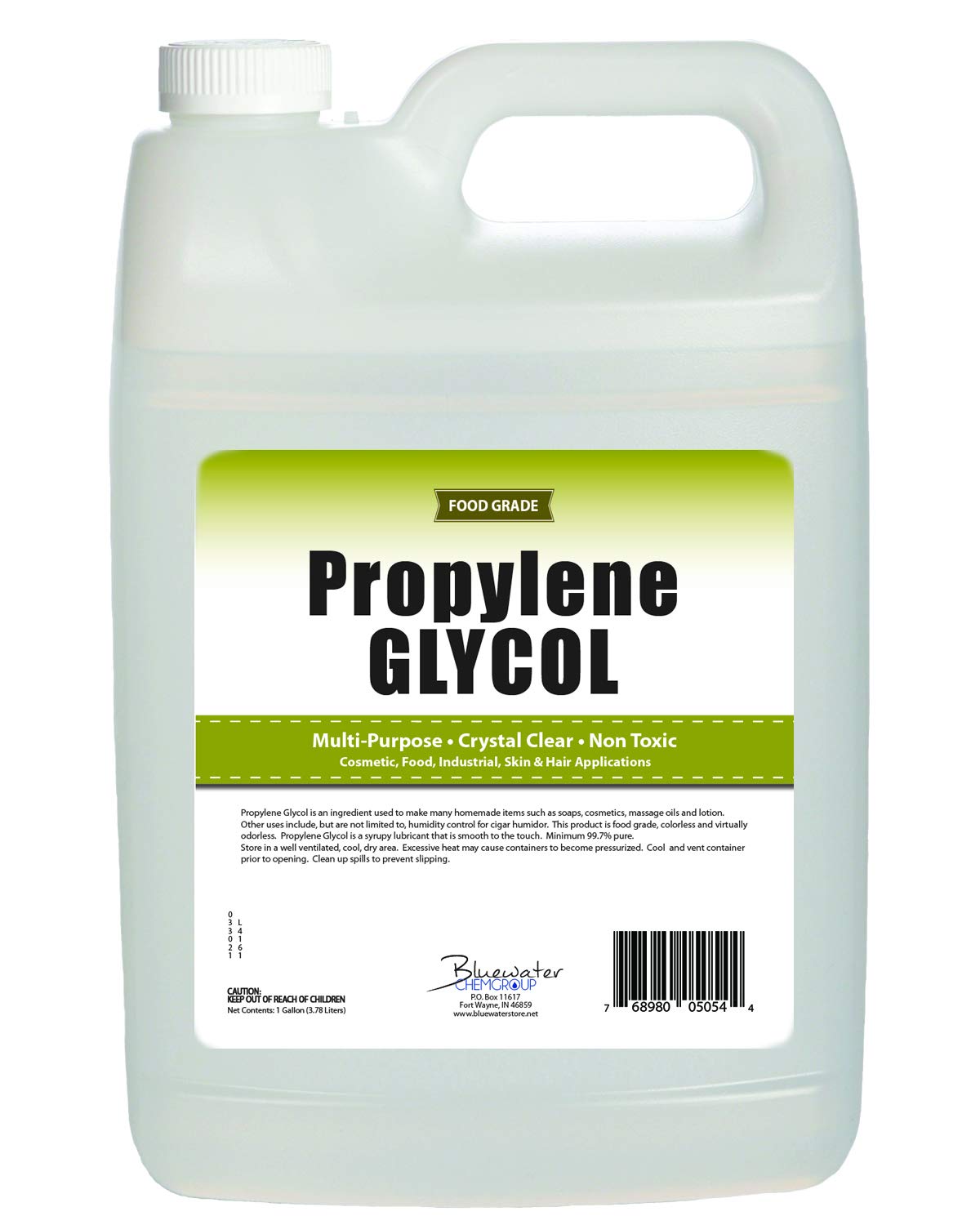 Sanco Industries Propylene Glycol - Food Grade - Highest Purity, Humectant, Fog Machine, Humidor & Antifreeze Solution, DIY, 4 Gallon Value Pack