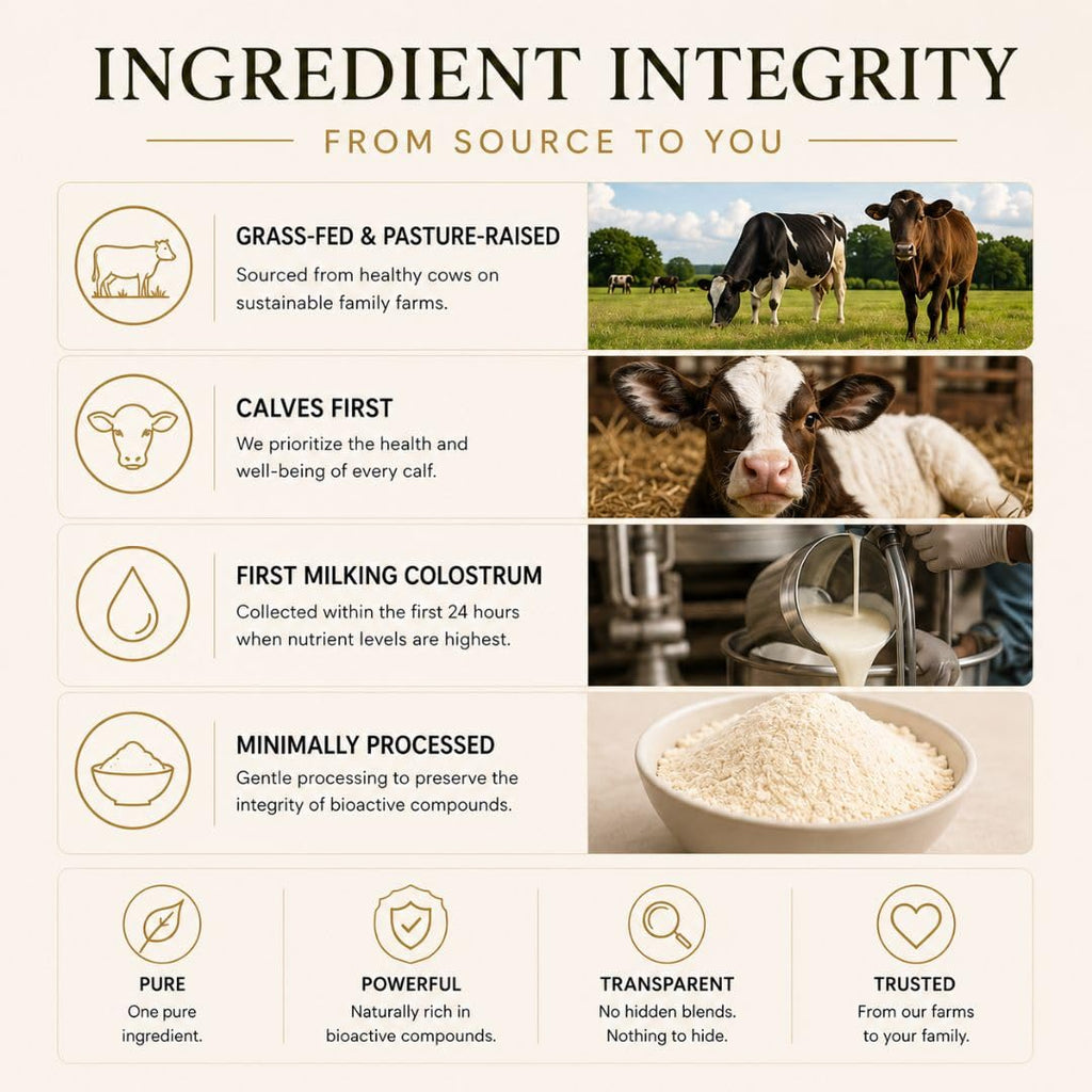 butr Grass-Fed Bovine Colostrum Powder | 4g Colostrum Per Serving | Immunoglobulins | First Day Milking | Gut Health, Immune Support, Recovery & Daily Wellness | Unflavored | 30 Servings
