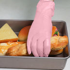 COYACOOL Disposable Gloves Medium, Nitrile and Vinyl Blend Material Gloves, Latex Free, 4 Mil 1000 Pc Food Grade Glove for Cleaning, Food Prep, Hair Dye, Tattoo, Pink
